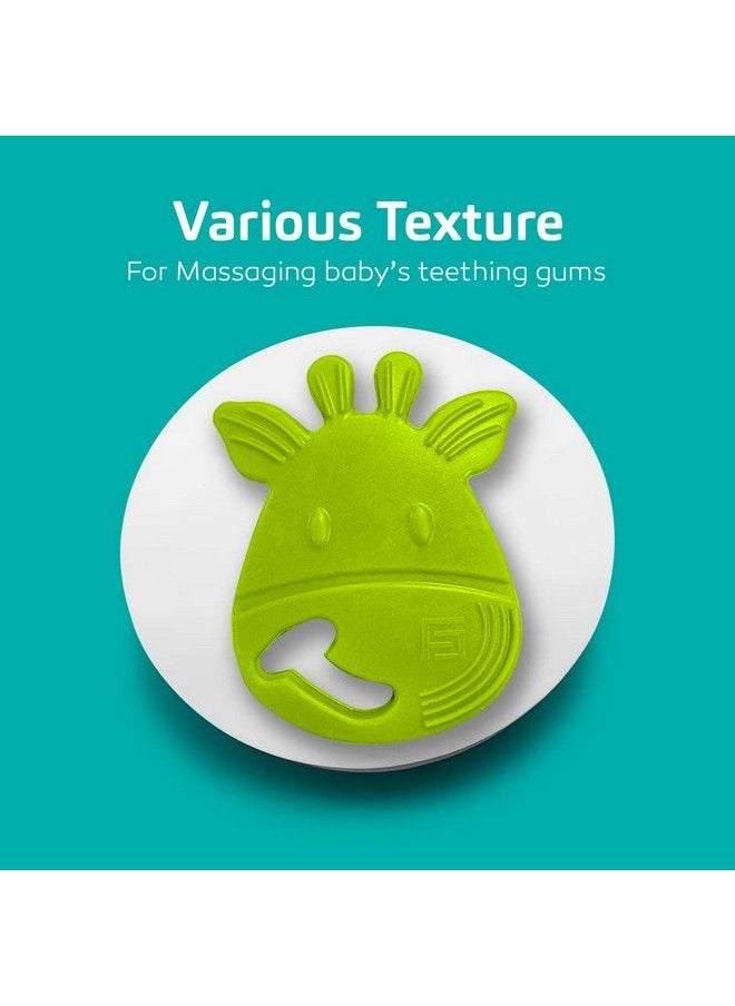 BuddsBuddy 100% Bpa Free Soft Silicone Baby Teether For 3 To 6 Babies (Zuzu Multicolor Pack Of 3)  - Image 5
