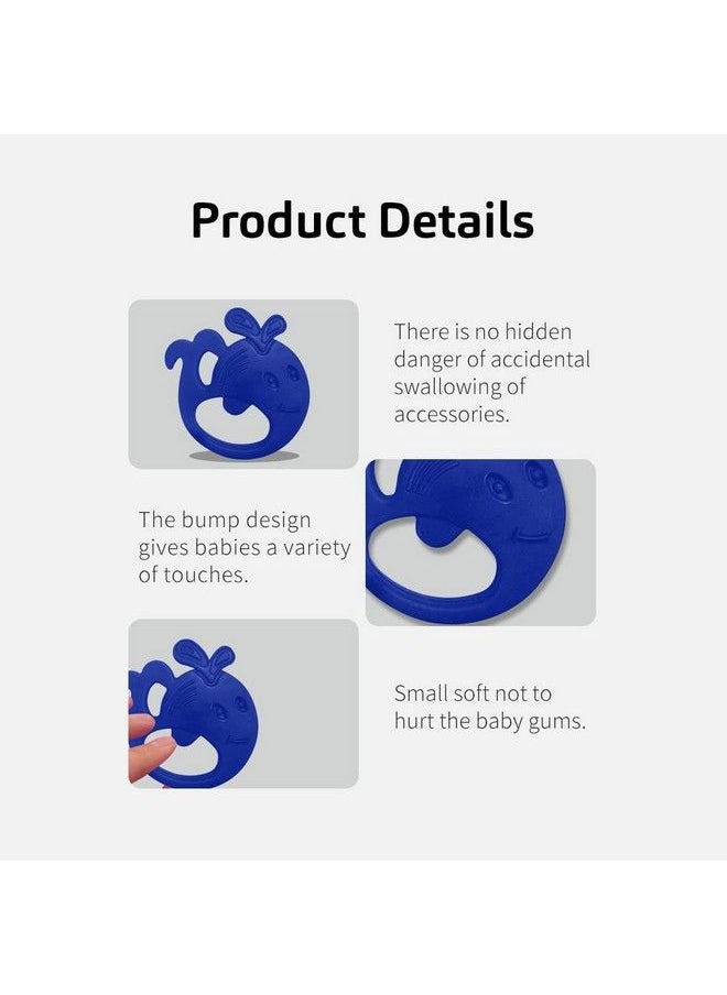 BuddsBuddy 100% Bpa Free Soft Silicone Baby Teether For 3 To 6 Babies (Zuzu Multicolor Pack Of 3)  - Image 4