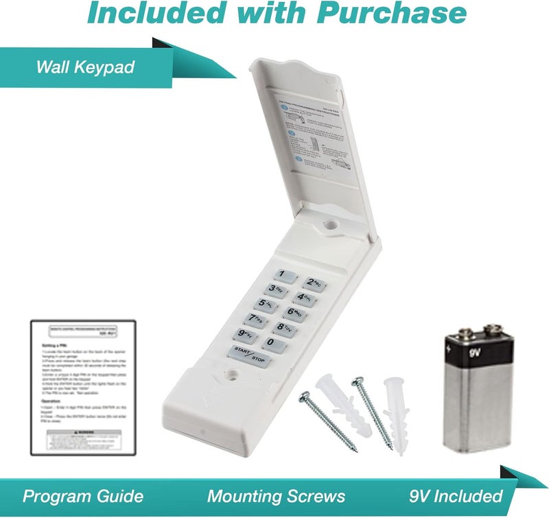 Garage Stop Door Opener Remote Keypad for Linear (MDTK) - Image 2