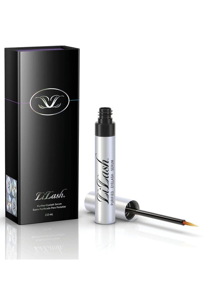LiLash LiLash Purified Eyelash Physician-Formulated Serum for Fuller & Longer Looking Eyelashes | Natural Eyelash Enhancer Safe for Sensitive Eyes & Contact Lens Wearers | 90-Day Supply (2mL)  - Image 1