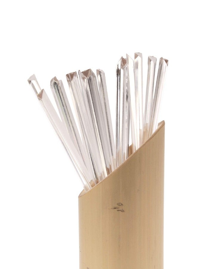 بامبو إم إن - أعواد تزيين الفواكه البلاستيكية المثلثة الشكل، 3.5 بوصة (9 سم) - شفافة - 300 قطعة - Image 2