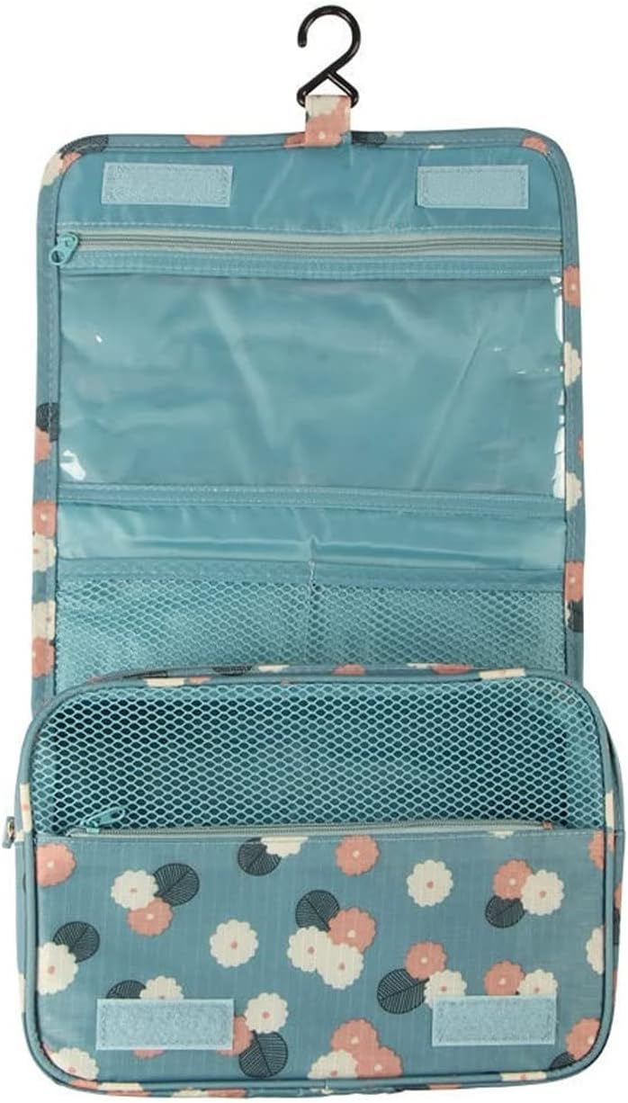 EAYIRA Hanging Travel Toiletry Kit Bag Cosmetic Make up Organizer Multifunction Portable Makeup Pouch for Women and Girls Waterproof Ladies Case Travelling Storage Inner Ware Up Brush Kit Holder - Image 1