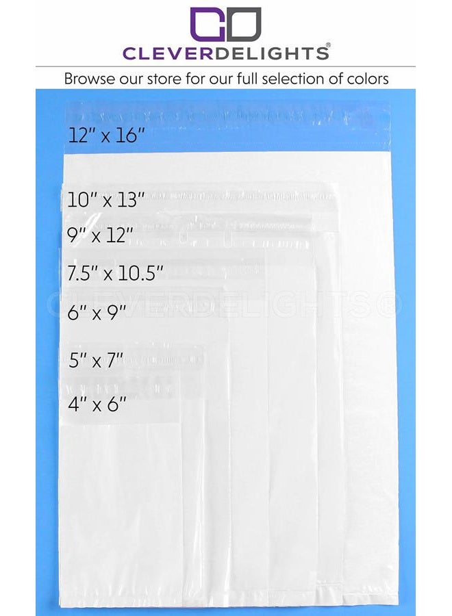CleverDelights 4" x 6" Clear Front Poly Mailers - 100 Pack - Premium Self-Adhesive Shipping Bags - Image 3