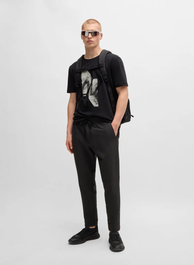 BOSS Tapered-fit chinos in easy-iron four-way stretch fabric
