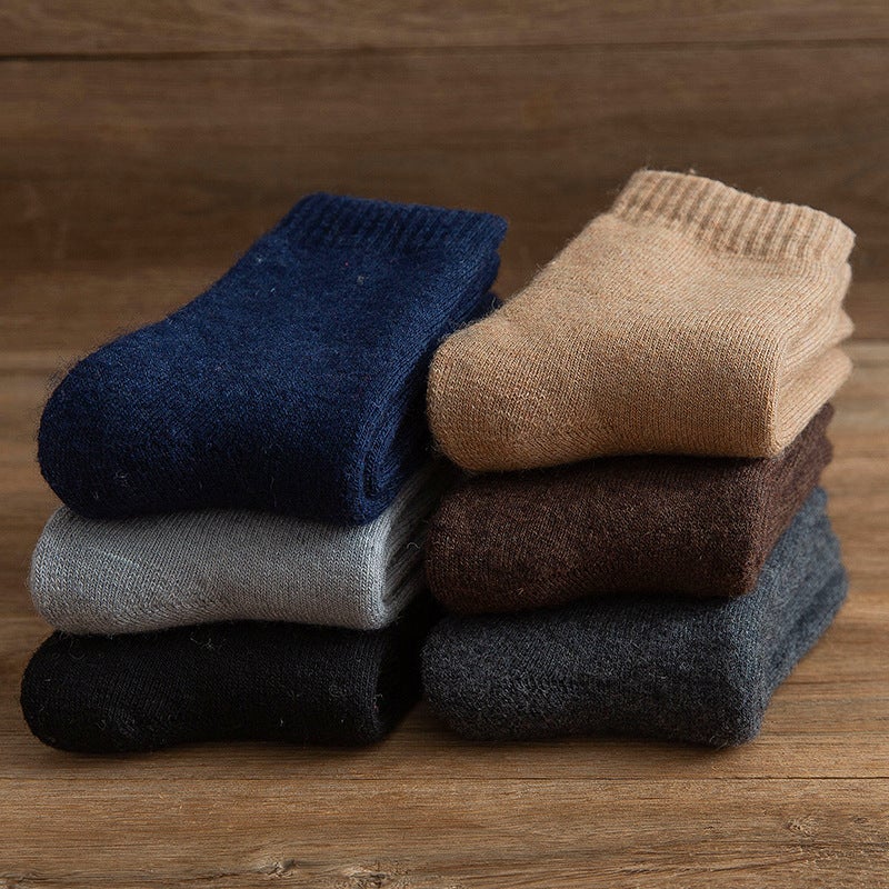 Winter thick wool socks women solid color casual tube terry socks men's thick warm socks towel socks wholesale - Image 2