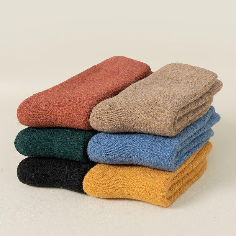 Winter thick wool socks women solid color casual tube terry socks men's thick warm socks towel socks wholesale - Image 3