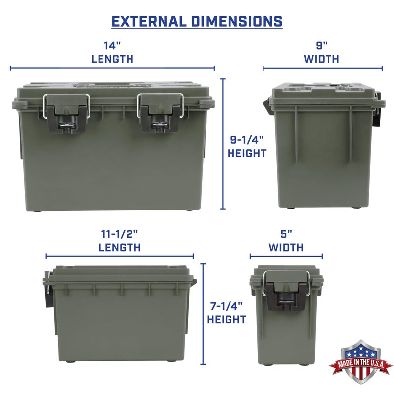 Sheffield 12713 Storage Bins With Lids, 2-Pack Stackable Storage Bins, Made in USA, Lockable and Water-Resistant Containers with Lids, Plastic Containers for Home, Classroom, and Dorm - Image 2