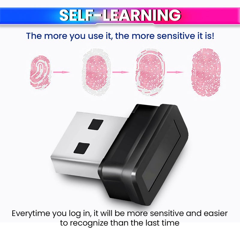 amiciSmart قارئ بصمة الإصبع USB من amiciSmart لسطح المكتب واللابتوب تسجيل دخول بدون كلمة مرور ماسح حيوي متوافق مع ويندوز 10/11 - Image 4