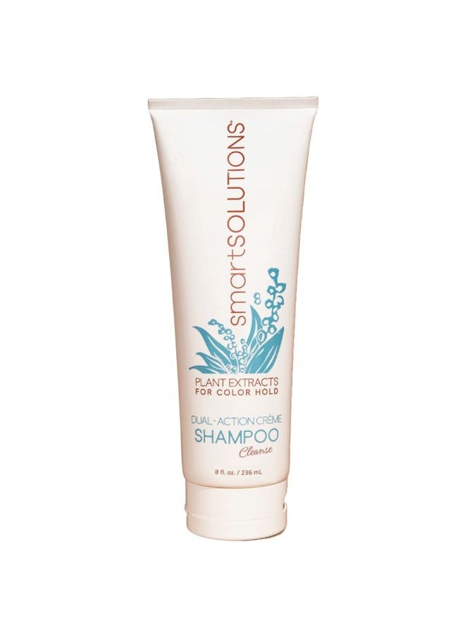 Smart Solutions smartSOLUTIONS Dual-Action Creme Shampoo | Sulfate, Paraben & Sodium Chloride Free | Color Safe & Chemically Treated Hair Safe (8 fl oz)  - Image 1