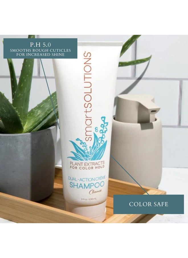 Smart Solutions smartSOLUTIONS Dual-Action Creme Shampoo | Sulfate, Paraben & Sodium Chloride Free | Color Safe & Chemically Treated Hair Safe (8 fl oz)  - Image 2
