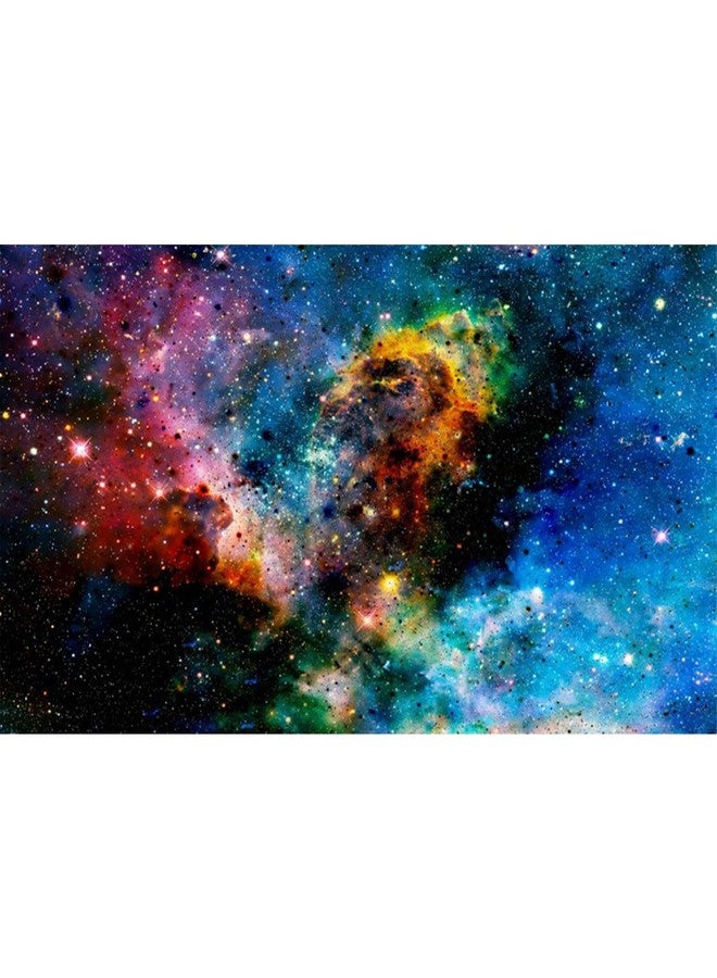 AWERT 36x18 inches Galaxy Aquarium Background Cloud Stars and Colorful Cosmic Universe Fish Tank Background Mystery Space Terrarium Background - Image 1