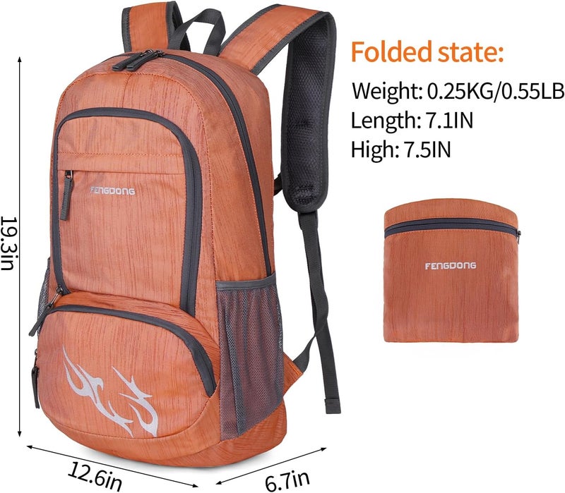 FENGDONG 35L Lightweight Foldable Waterproof Packable Travel Small Hiking Backpack Daypack for men women - Image 2