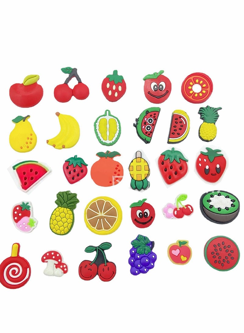 Crocs Charms, Shoe Charm for Crocs, Fruit with Men Women Kids Girl Boy, Buckle Party Favors Birthday Gifts, Children Reward, 40 Pcs - Image 5