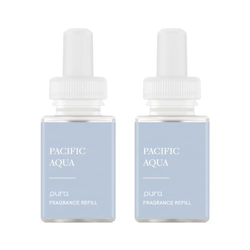 Pura Smart Home Air Diffuser - Smart Air Diffuser - Up to 120-Hours of Luxury Fragrance per Refill - Spring & Summer Fragrance - 2 Pack, Pacific Aqua - Image 1
