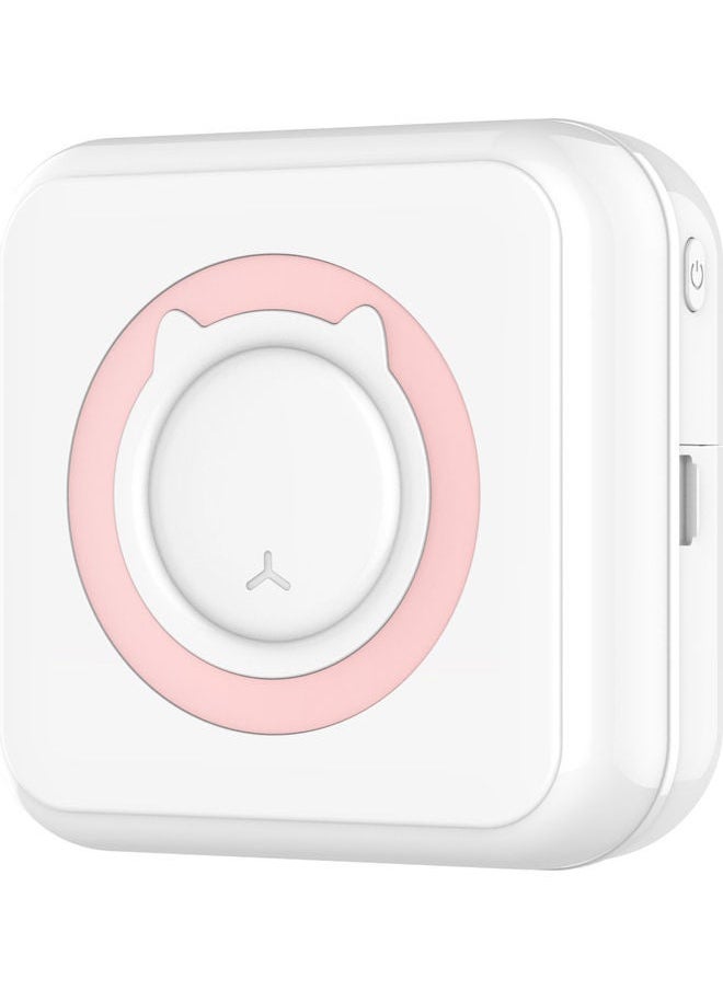 NIBEMINENT Wireless Mini Printer White/Pink  - Image 1