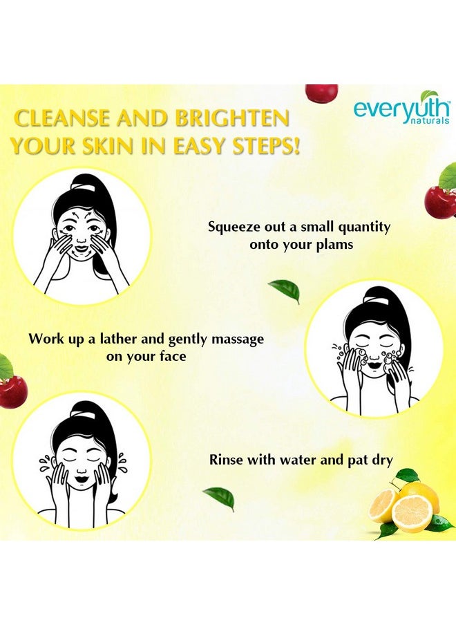 Everyuth - Naturals Brightening Lemon & Cherry Face Wash 150Gm Tube - Image 1