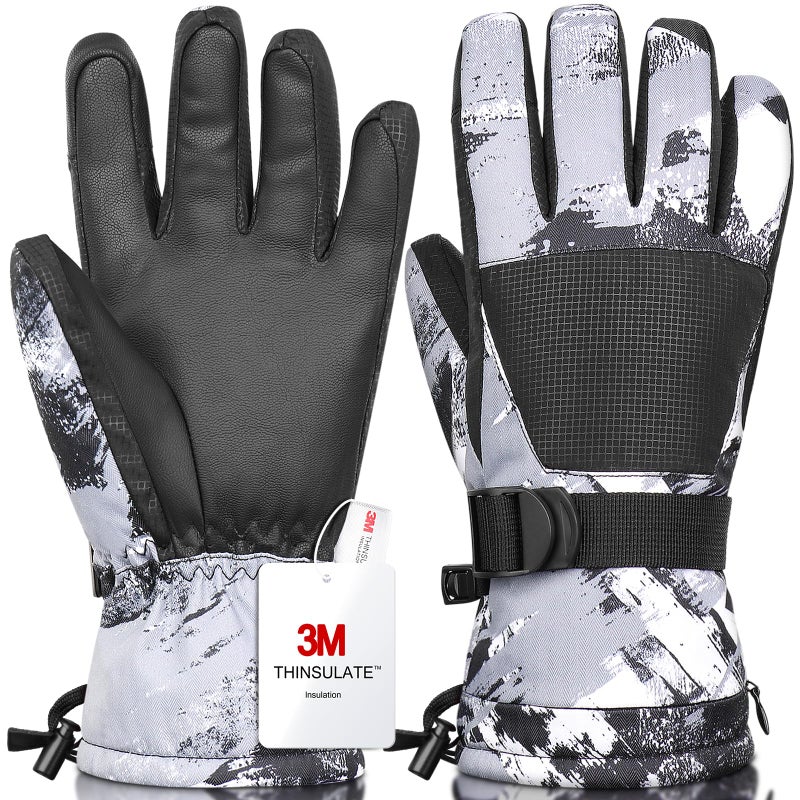 Odtmger Ski Gloves,Winter Waterproof & Warm Snow Gloves for Parent Child Kids-Skiing,Cycling,Motorcycle,Running - Image 1