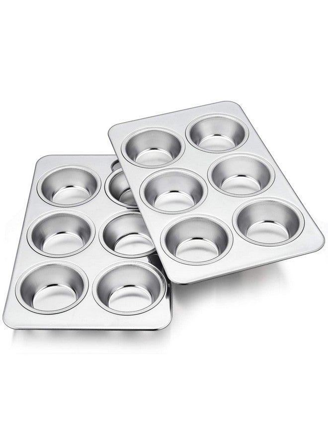 TeamFar Muffin Pans for Baking, Cupcake Pan Tray Set for Making Cakes Cornbread Quiche and More, Healthy & Non Toxic, Oven & Dishwasher Safe - Set of 2 - Image 1