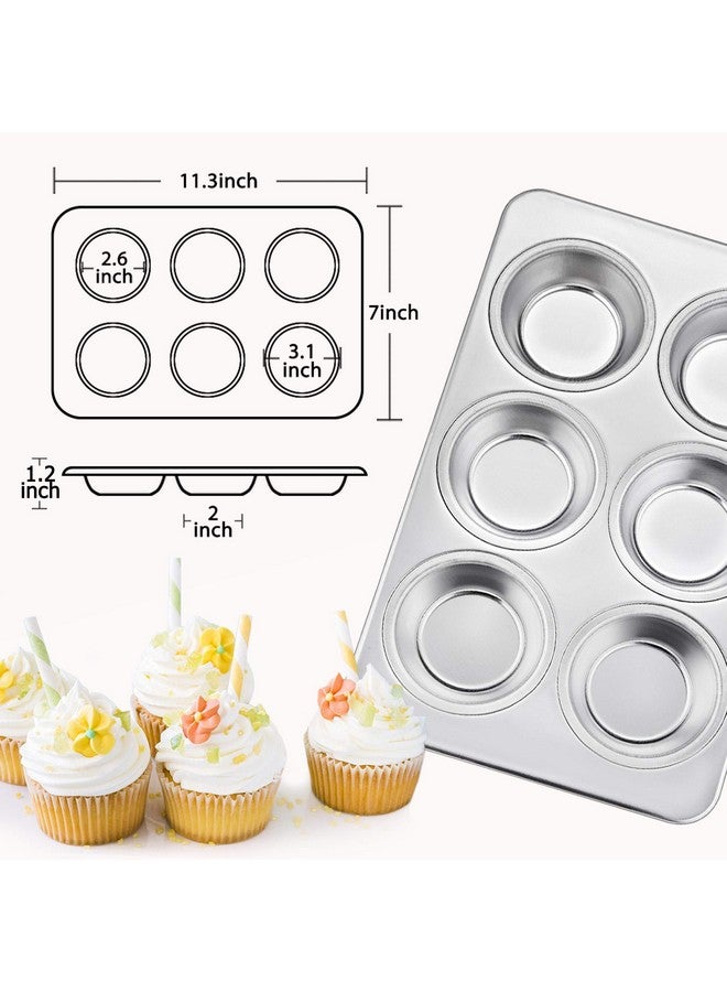 TeamFar Muffin Pans for Baking, Cupcake Pan Tray Set for Making Cakes Cornbread Quiche and More, Healthy & Non Toxic, Oven & Dishwasher Safe - Set of 2 - Image 3