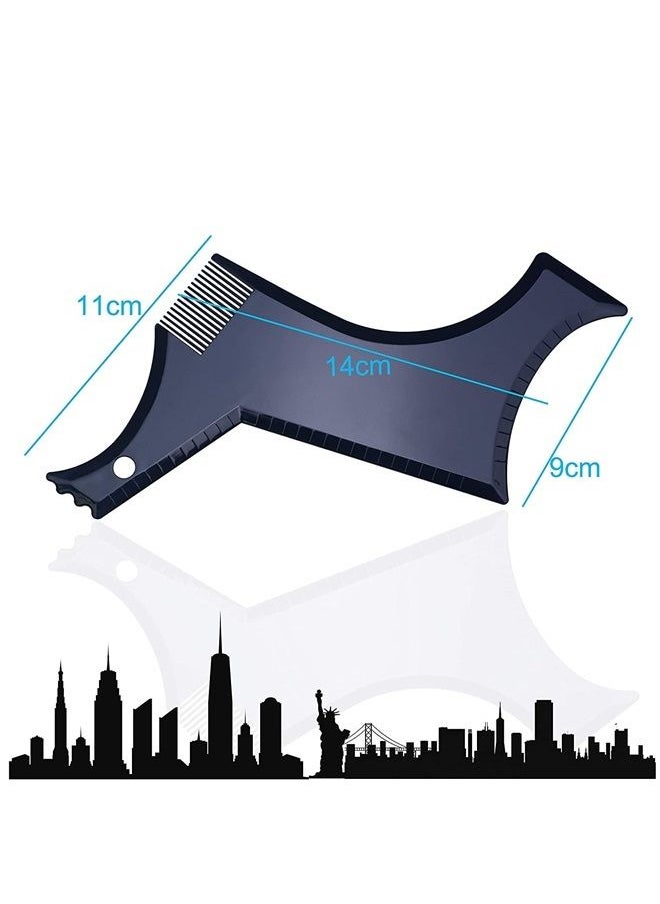 KUJOBUY - Beard Shaping Tool Beard Shape Template Beard Line up Shaper Grooming Guide Tool Edger for Jaw Cheek Neck Line Symmetric Curve Step Cut Goatee Mustache Great Gift (Pack of 1) - Image 1