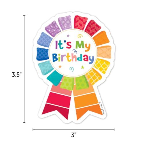 Creative Teaching Press CTP Painted Palette Happy Birthday Badge, Set of 36, 3" x 3 .5" Each (Creative Teaching Press 1066) - Image 3