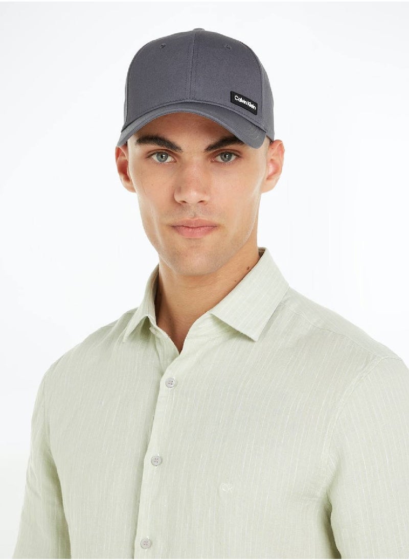 CALVIN KLEIN Men's Twill Cap -  organic cotton twill, Grey  - Image 1