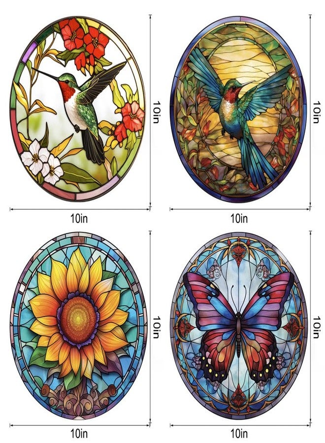 Yangshine 4 Sheets Anti-Collision Window Clings,Birds Alert Collision Window Decals Bird Butterfly Sunflower Cling Decor Static Deterrent Decal Prevent Bird Strikes on Doors Windows - Image 2