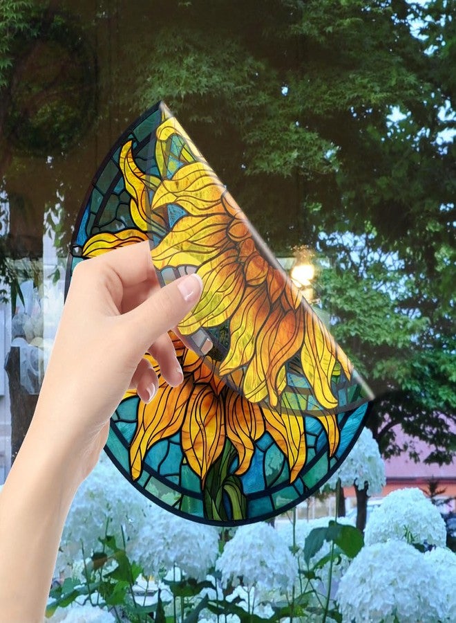 Yangshine 4 Sheets Anti-Collision Window Clings,Birds Alert Collision Window Decals Bird Butterfly Sunflower Cling Decor Static Deterrent Decal Prevent Bird Strikes on Doors Windows - Image 4