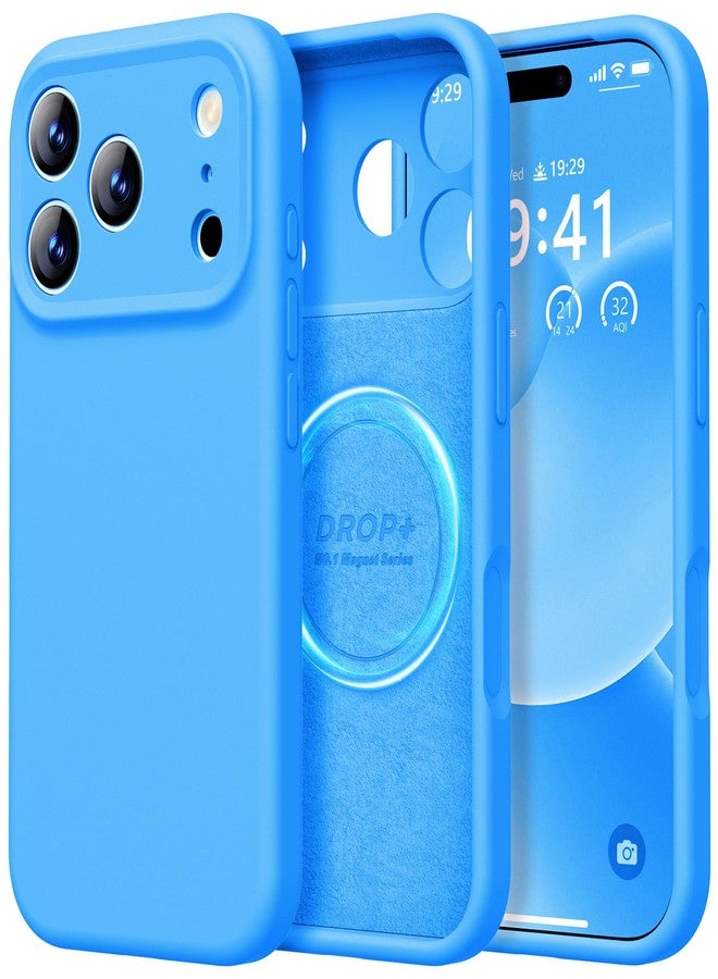 LOVE 3000 Compatible with i17 Pro Silicone Magnetic Phone Case (Blue) - Image 1