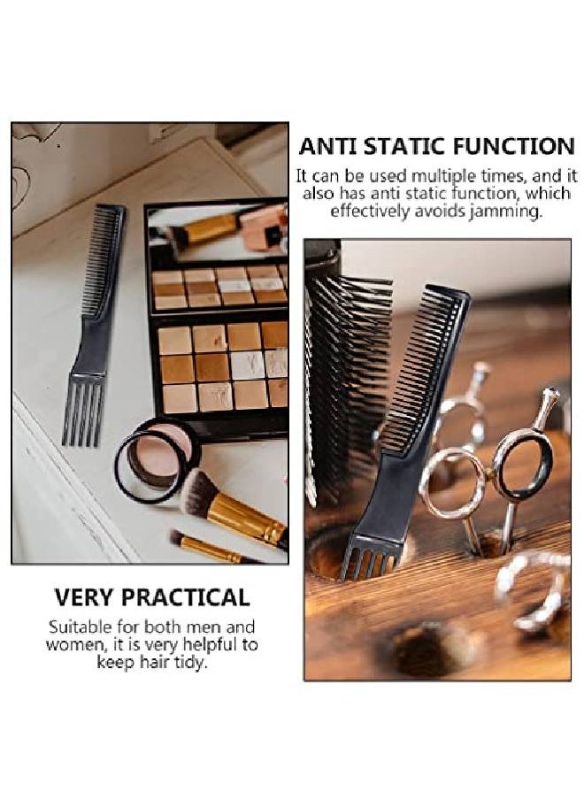 HEALLILY 10Pcs Carbon Lift Teasing Combs Plastic Salon Teasing Back Combs Black Hair Pick Comb Anti Static Portable Comb For Women Most Hair Types  - Image 3