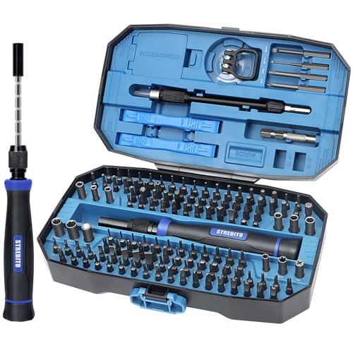 STREBITO Precision Screwdriver Set 153 in 1 Small Magnetic Screwdriver Set with Case, Electronic Repair Tool Kit for Computer, Laptop, iPhone, Macbook, PC, PS5, Xbox Controller, RC, Jewelers, Glasses - Image 1