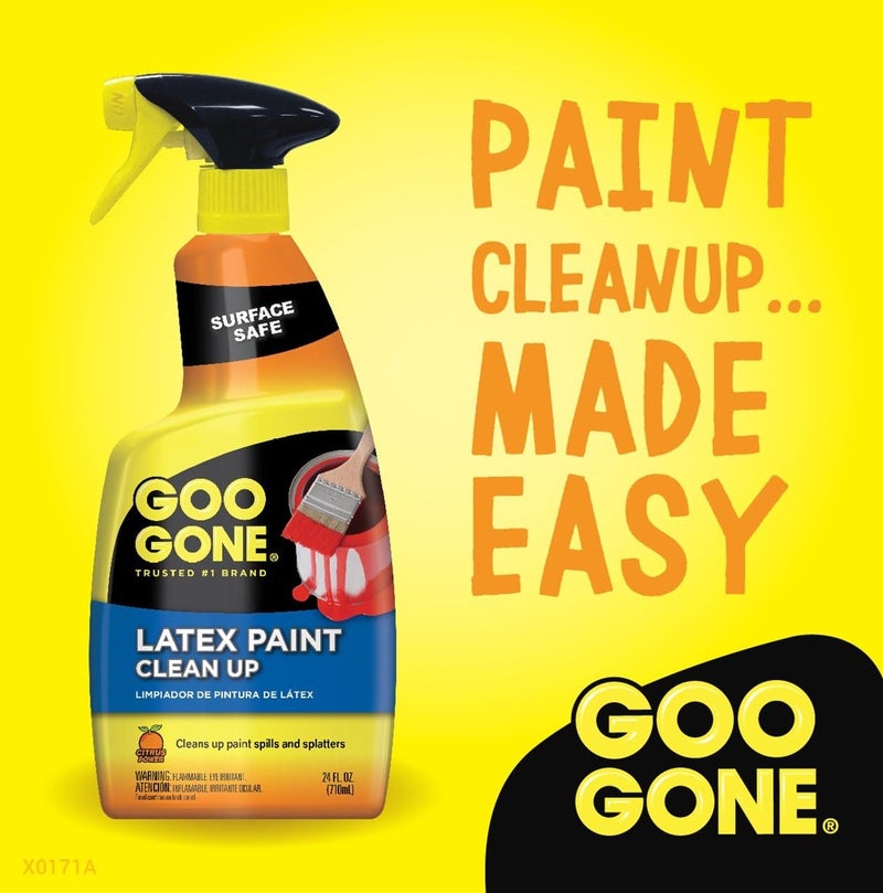 Goo Gone غو جون لاتكس بينت كلين أب سبراي 414 مل - مزيل الطلاء المنظف لبقع الطلاء اللاتكس الرطب، رذاذ تنظيف متعدد الأسطح بتركيبة الحمضيات الآمنة للأسطح - Image 5