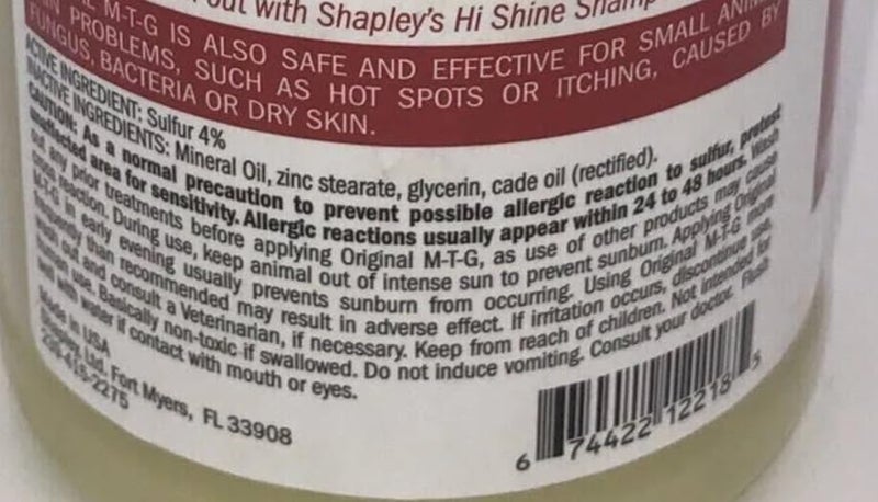 Shapley's 32 Fl Oz Original M-T-G Skin Healing and Hair Growth Skin Treatment Mane and Tail Detangler - Image 3