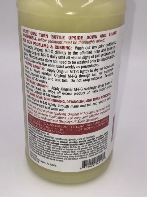 Shapley's 32 Fl Oz Original M-T-G Skin Healing and Hair Growth Skin Treatment Mane and Tail Detangler - Image 2