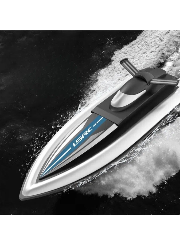 general Remote control boat, high speed racing boat, toy boat twin propeller, long endurance simulation electric boat, 2.4Ghz rechargeable toy, suitable for boys and girls from 4 to 8 years old - Image 1