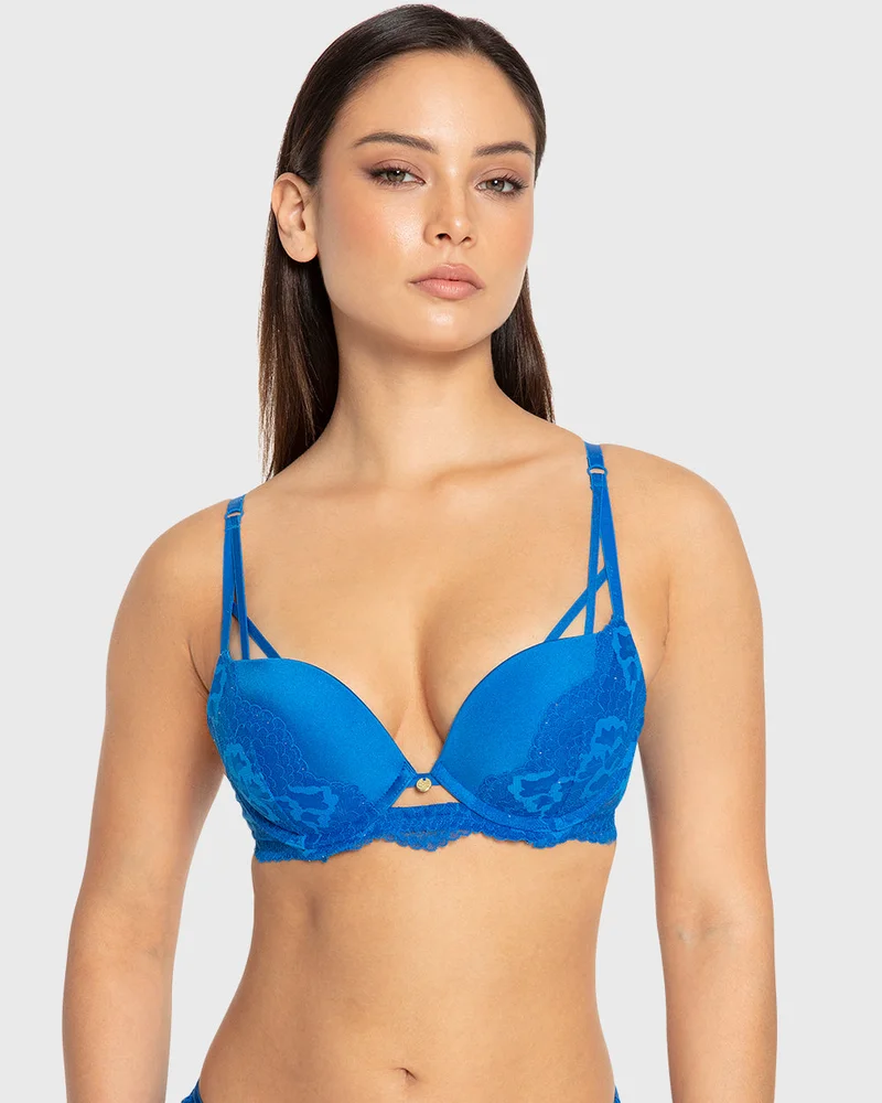 Isla & Evie Isla & Evie Princess Blue Gel Padded Plunge Bra