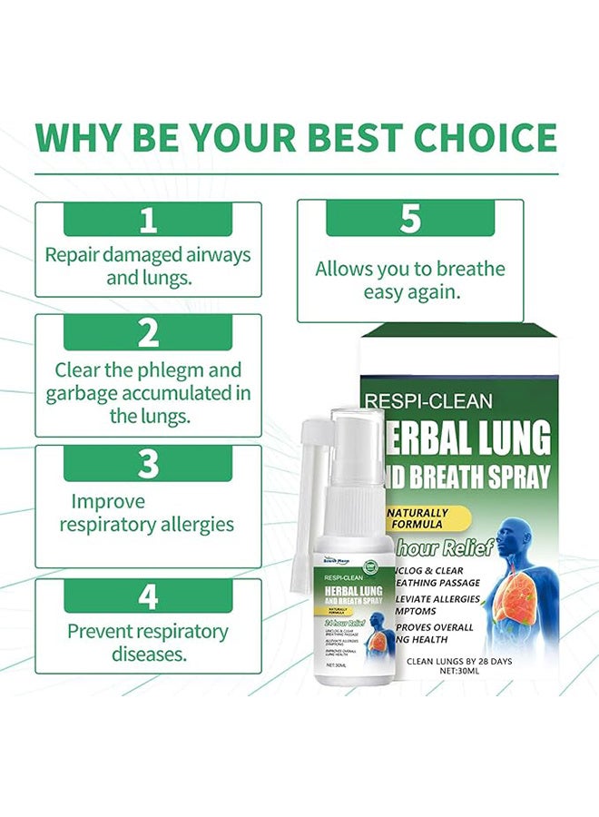 ساوث مون مُبَخرة الرئة والتنفس العشبية 30 مل، تخفف من آلام الحلق والأنف، سعال، مُبَخرة حلق طبيعي. - Image 3