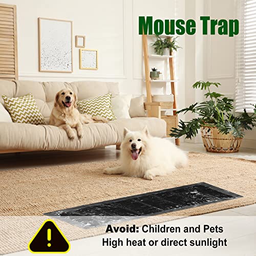 Qualirey 8 Pack Large Sticky Mouse Trap 24 Inch Sticky Rat Glue Roach Indoor Pest Control for Trapping Snakes Rats Spiders Roaches in Restaurant Kitchen House Supplies (Black) - Image 3