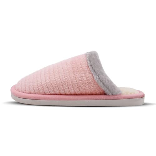 VRITRAZ Stylish Furline Design | Anti Skid | Lightweight Indoor Winter Slipper For Girls and Womens, Warm House Chappal, Casual Flats (Color-Pink, Size-5) - Image 5