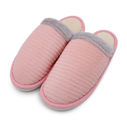 VRITRAZ Stylish Furline Design | Anti Skid | Lightweight Indoor Winter Slipper For Girls and Womens, Warm House Chappal, Casual Flats (Color-Pink, Size-5) - Image 1
