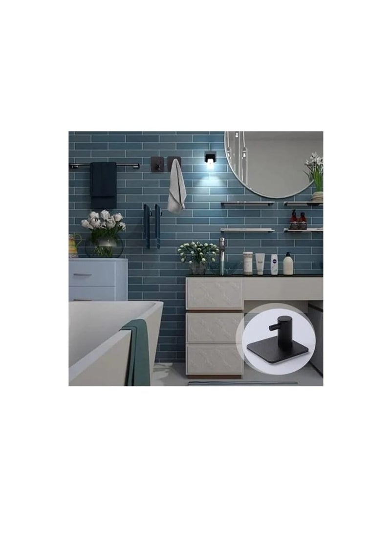 Black Wall Hooks (4 Pack) – Self-Adhesive, Waterproof, Heavy Duty for Home & Office - Image 5