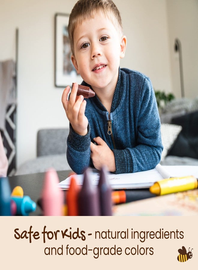 Honeysticks 100% Pure Beeswax Crayons (12 Pack) - Non Toxic Crayons, Safe for Babies and Toddlers, for 1 Year Plus, Handmade in New Zealand with Natural Beeswax, Food-Grade Colors, Eco-Friendly - Image 3