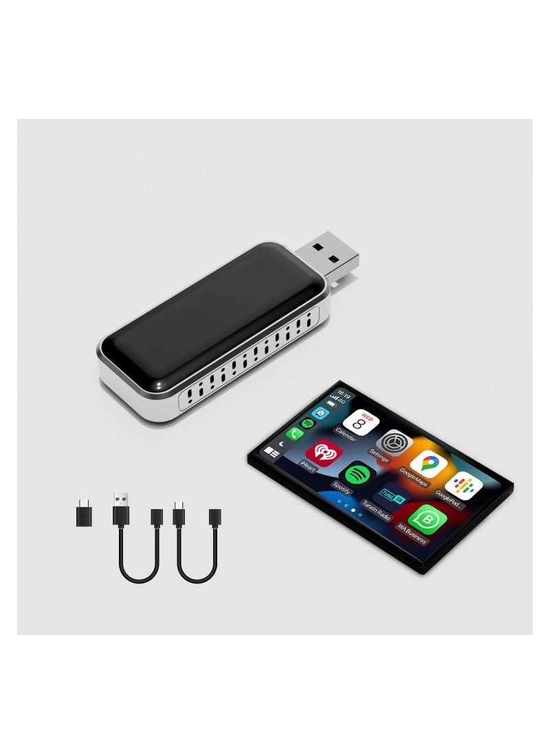 Wireless Apple Carplay Adapter, Online Update Carplay Wireless Adapter, for Factory Wired Apple Carplay Auto Connect Wireless Carplay Converts Cars from 2017 & iOS 13+, 3 Adapters, Fast and Easy Use - Image 1