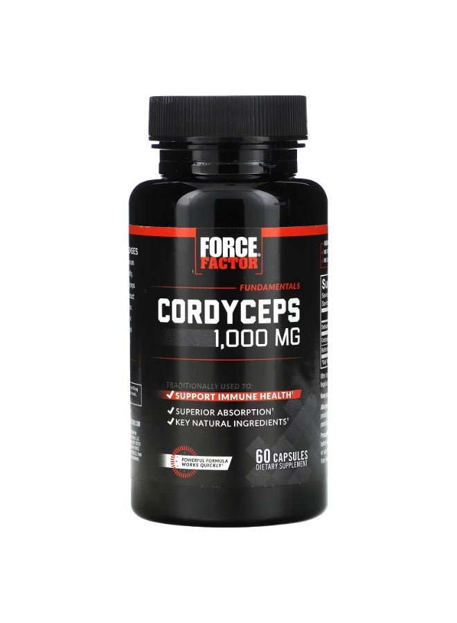 Force Factor Fundamentals, Cordyceps, 60 Capsules - Image 1