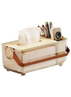 Multi-purpose Tissue Box Holder with Organizer for Organizing Pens, Remote Control, Phone