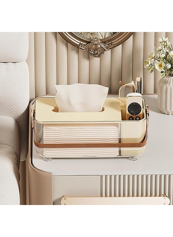 FALMER - Multi-purpose Tissue Box Holder with Organizer for Organizing Pens, Remote Control, Phone - Image 1