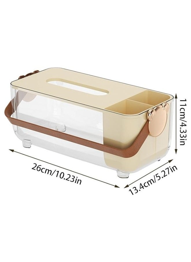 FALMER - Multi-purpose Tissue Box Holder with Organizer for Organizing Pens, Remote Control, Phone - Image 1