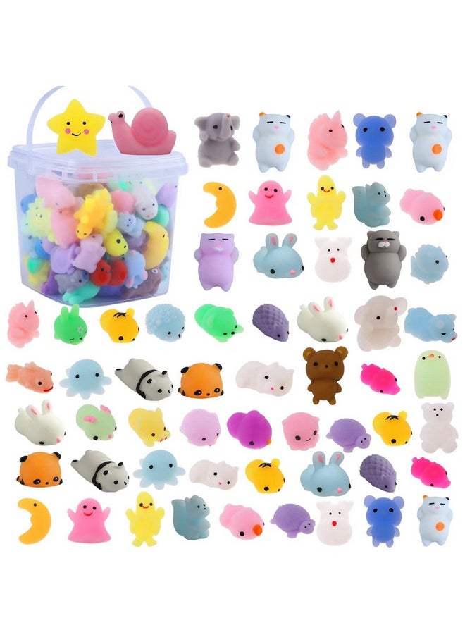 Bingcute - 72 Pcs Mochi Squishy Toys, Kawaii Squishy Animals For Party Favors Classroom Prize Pinata Easter Fillers Fidget Toys Pack Bulk Squishies Toys Gifts Christmas Stocking Valentines - Image 1