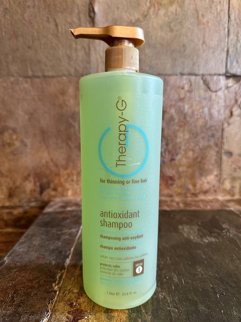 Therapy-G Antioxidant Shampoo (Liter 33.8oz) for fine, thinning hair and anti hair loss. Protects hair color and prevents damage and helps inhibit DHT and stimulate renewed growth shampoo.. - Image 3