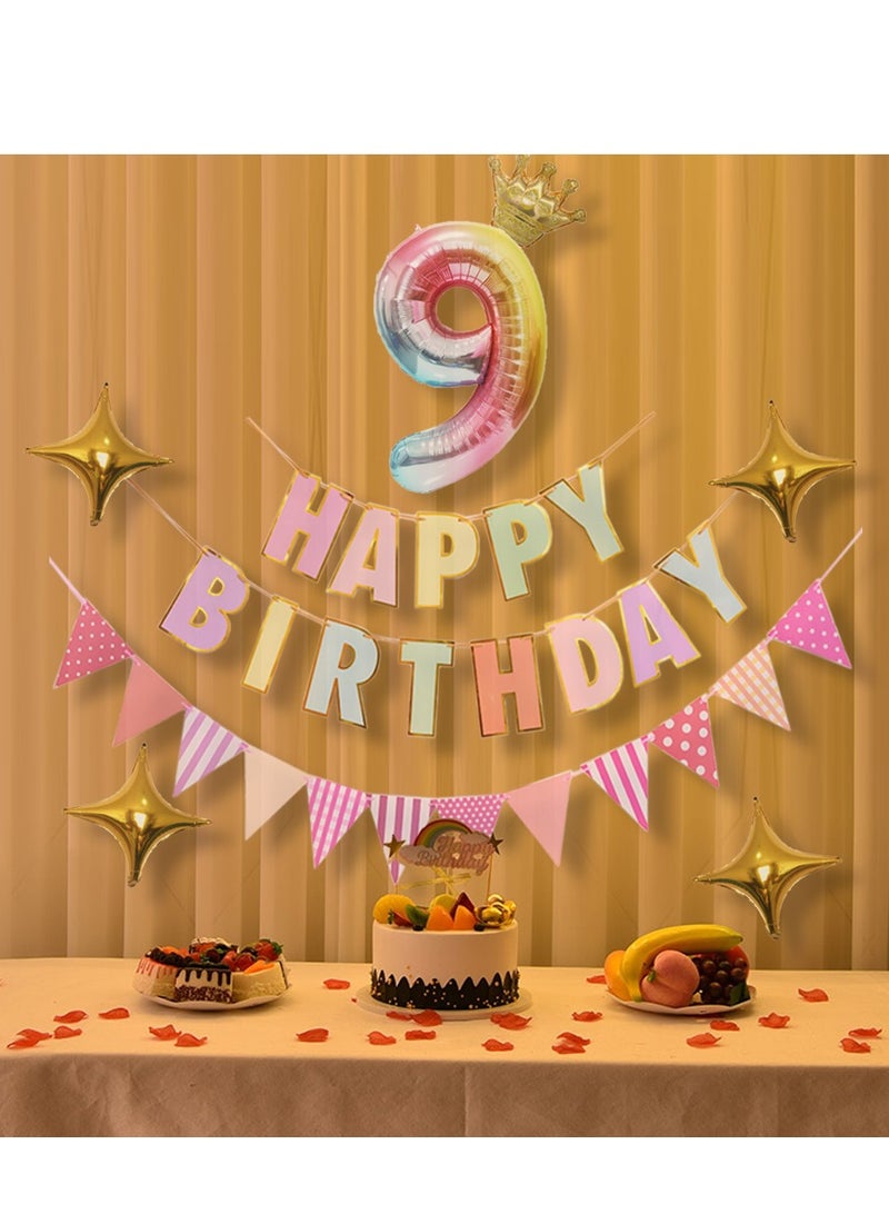 MissTiara بالون زينة لحفلة عيد الميلاد مع لافتة - Image 3